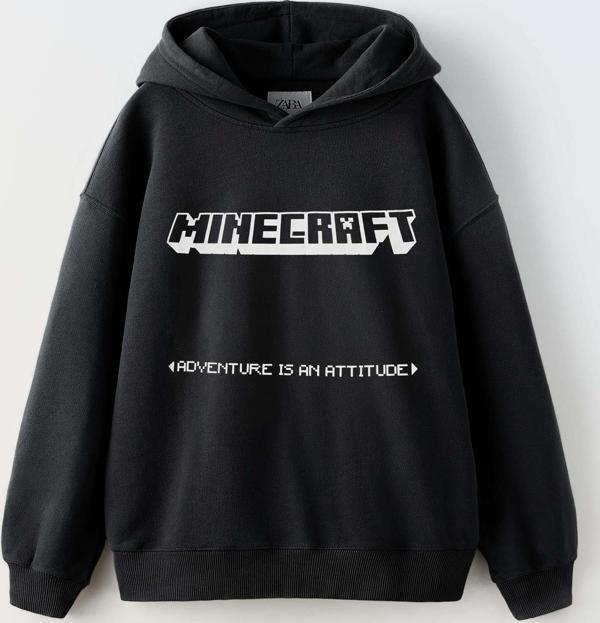 ERKEK ÇOCUK MINECRAFT MODELLİ PAMUK KAPŞONLU SWEAT - Image 1