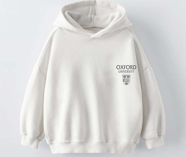 ERKEK ÇOCUK OXFORD MODELLİ KOL MANŞETLİ PAMUK KAPŞONLU SWEAT - Image 1