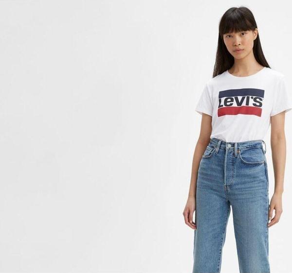 Levi'S The Perfect Tee Tr Sportswear Beyaz Kadın Tişört - Image 1