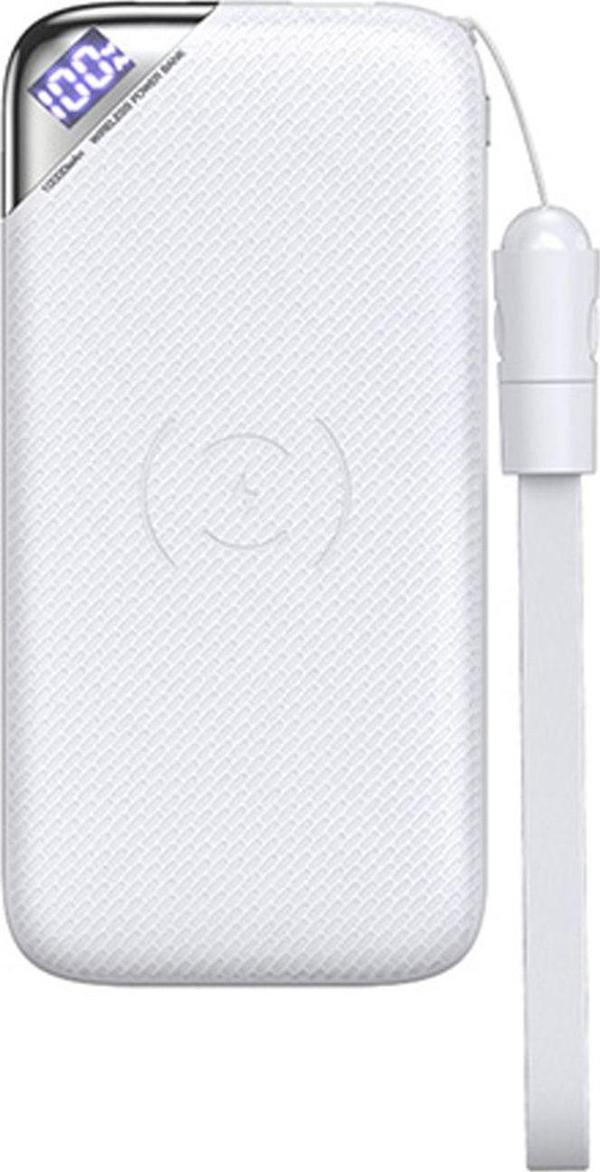 Joyroom 10000 Mah Wireless Powerbank Hızlı Kablosuz Şarj D-M224 Beyaz - Image 1