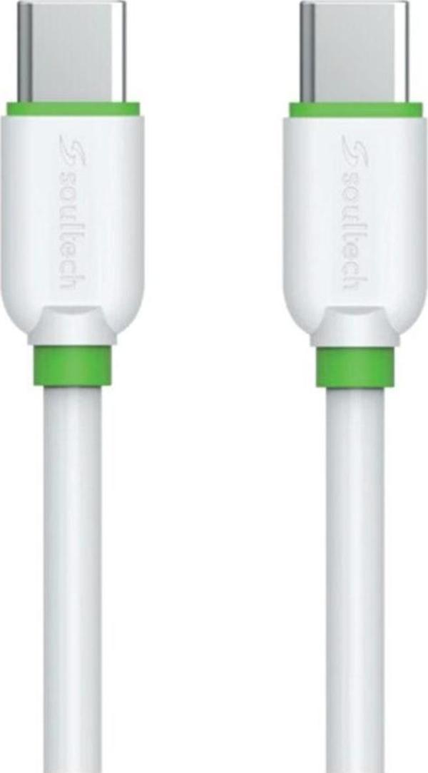 Soultech Dk061B Type-C - Type-C 3A Comfort Plus Şarj Ve Data Kablosu Beyaz - Image 1