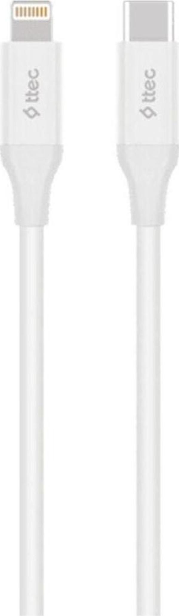 Ttec Usb-C - Lightning Hızlı Şarj Kablosu 150Cm Beyaz - Image 1