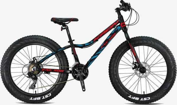 Kron Fxc 500 - 20 Mtb - 11 - 7 Vites - Mekanik Disk Fren - Mat Siyah-Kırmızı/Mavi - Image 1