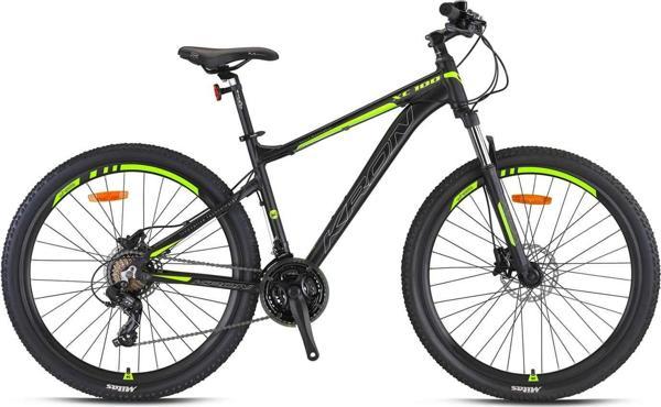 Kron XC 100 - 27.5" MTB - 17' - 21 Vites - H.DISC -Mat Siyah-Gri/Neon Sarı - Image 1