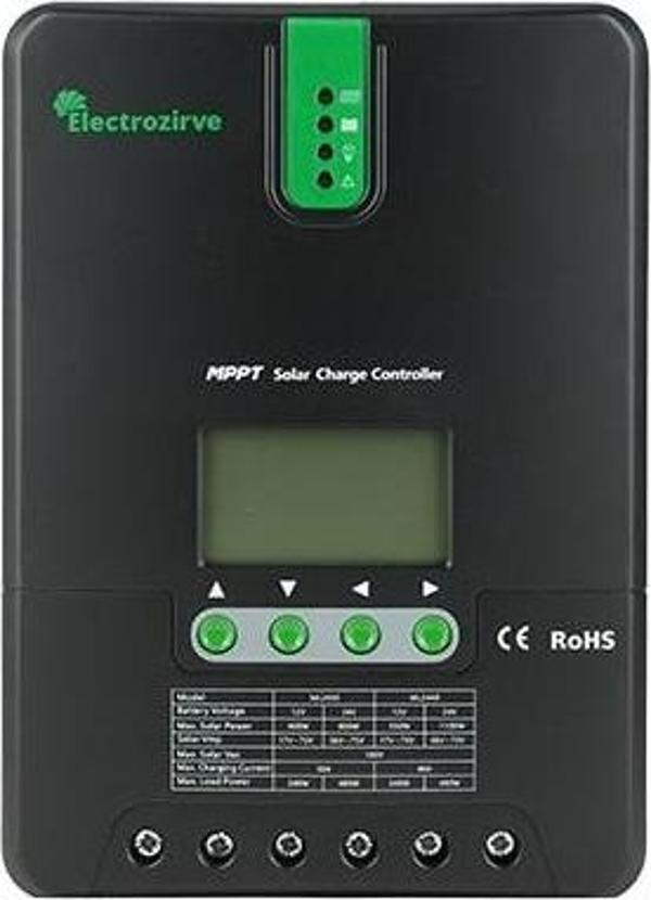 Electrozirve ML4860 60A MPPT Solar Charge Controller 12/24/36/48V (Ekranlı) - Image 1