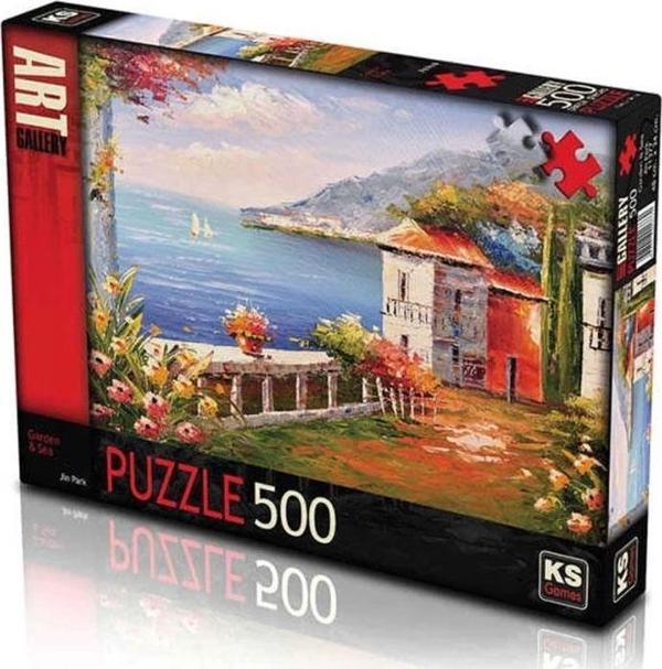 Ks Games Puzzle 500 Parça Garden-Sea 20058 - Image 1
