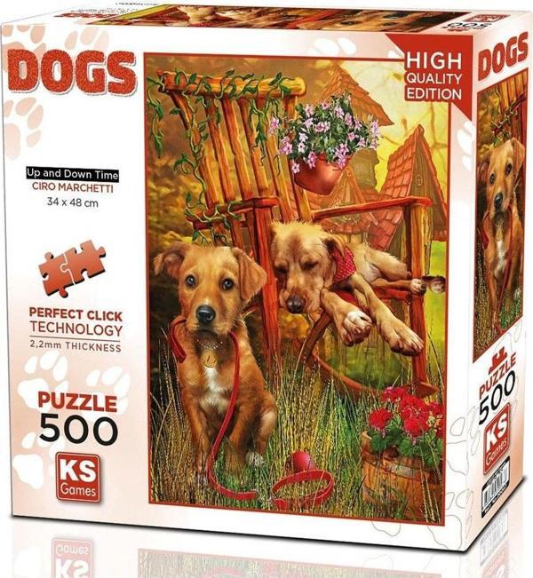 Ks Games Puzzle 500 Parça Up Down Time 20067 - Image 1