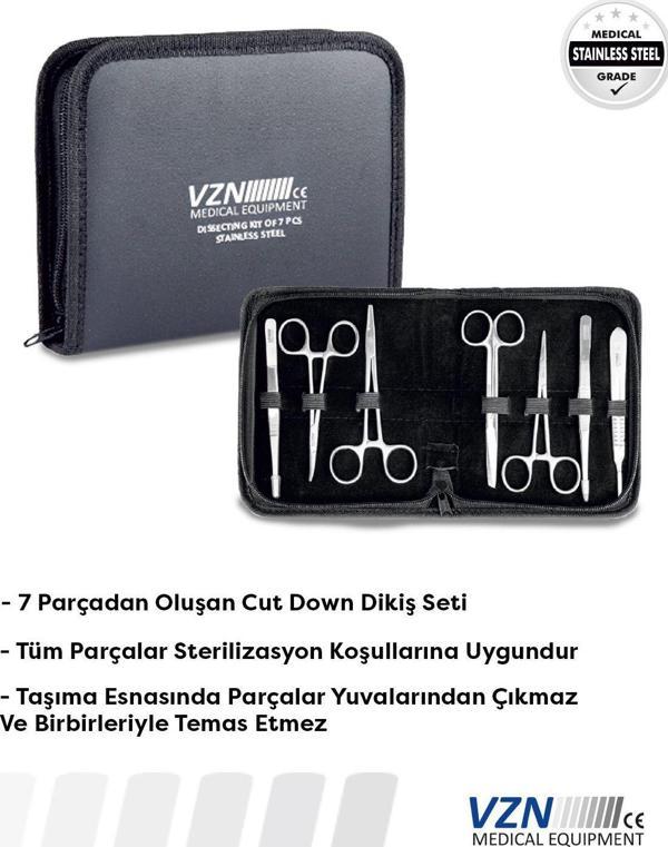 VZN Cerrahi Dikiş Seti 7 Parça Çantalı - Image 1