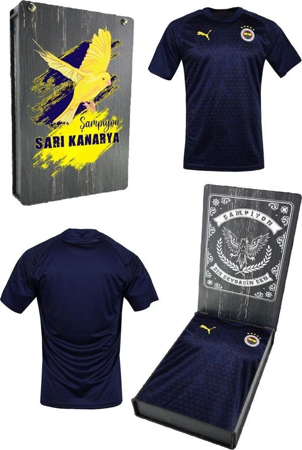 Fenerbahçe Orijinal A Takım Futbolcu Lacivert Antrenman Çocuk T-Shirt Ahşap Kutulu - Image 1