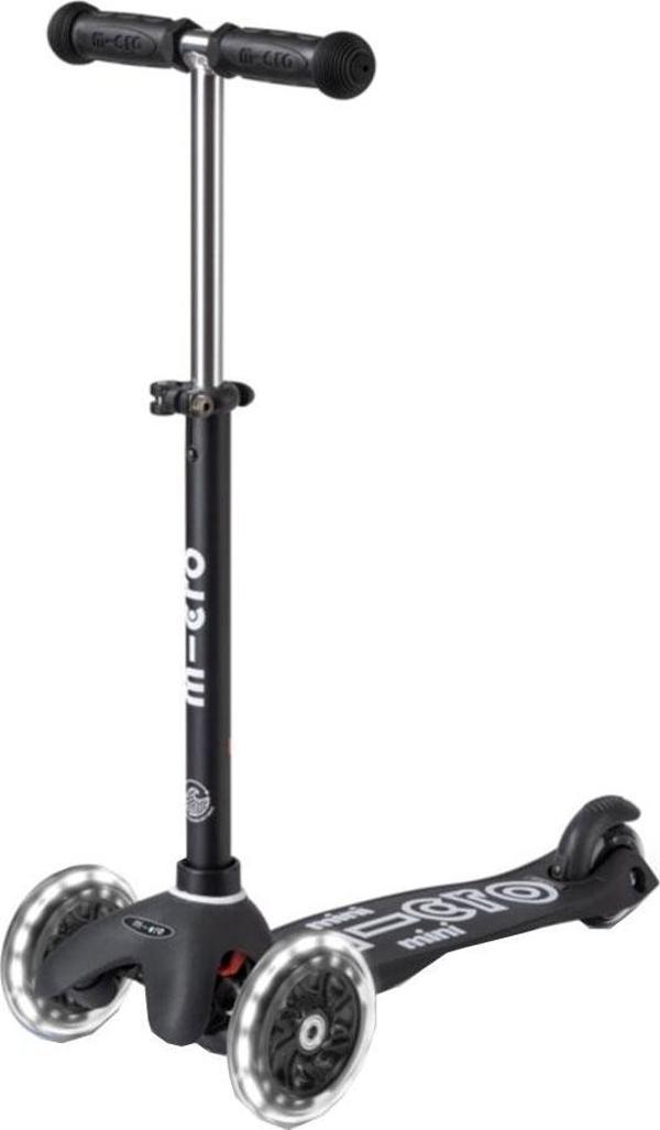 Mini Micro Scooter Deluxe Eco Led Black MCR.MMD165 - Image 1