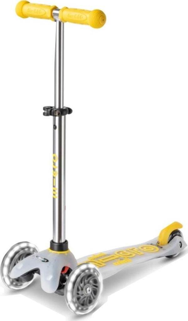 Mini Micro Scooter Deluxe Flux Led Neon Yellow MCR.MMD205 - Image 1