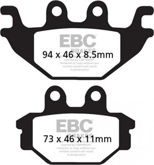 Ebc Fren Balatası Carbon Fa377tt Kymco Mxu Kawasakı Atv - Image 1