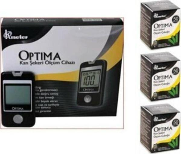 Optima Kan Sekeri Ölçüm Cihazı Ve 3 Kutu Seker Ölçüm Çubuk (150 Adet) - Image 1
