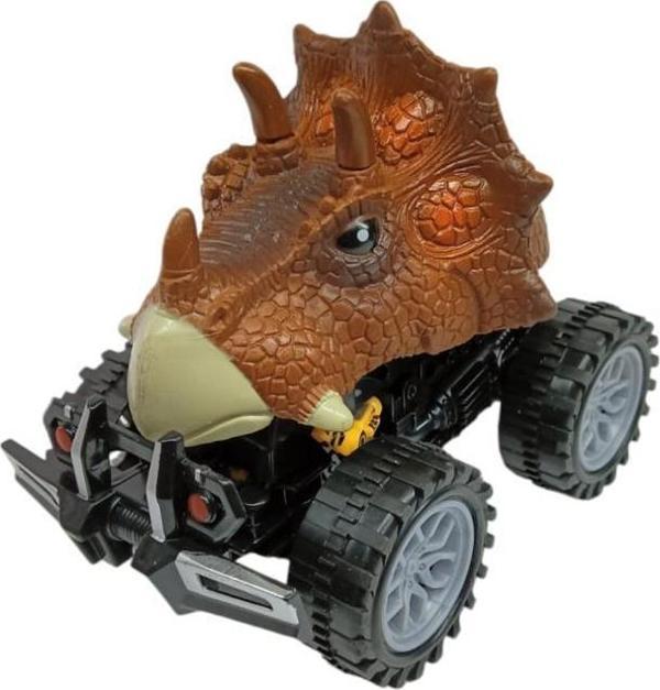 Sürtmeli Dinazor Robota Dönüşen Araba 14 Cm - Kahverengi - Image 1