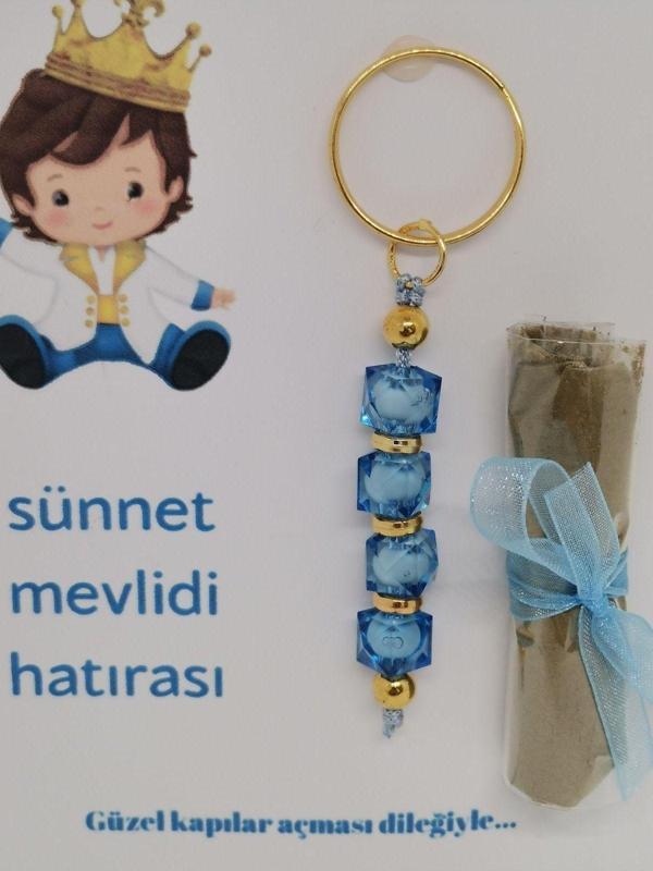 İ&D Baby 100 Adet Çocuk Görsel Hazır Paketlenmiş Hediyelik Dağıtmalık Sünnet Kınası Ve Anahtarlık - Image 1
