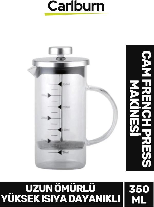 Özel Üretim Isıyı Uzun Süre Koruyan Süzgeçli Bitki Çayı Demliği Filtre Kahve French Press 350 ml - Image 1