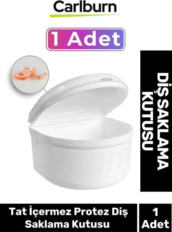 Premium Dayanıklı Plastik Hijyenik Gece Plak Tat İçermez Protez Diş Saklama Kutusu Büyük Boy 1 Adet - Image 1