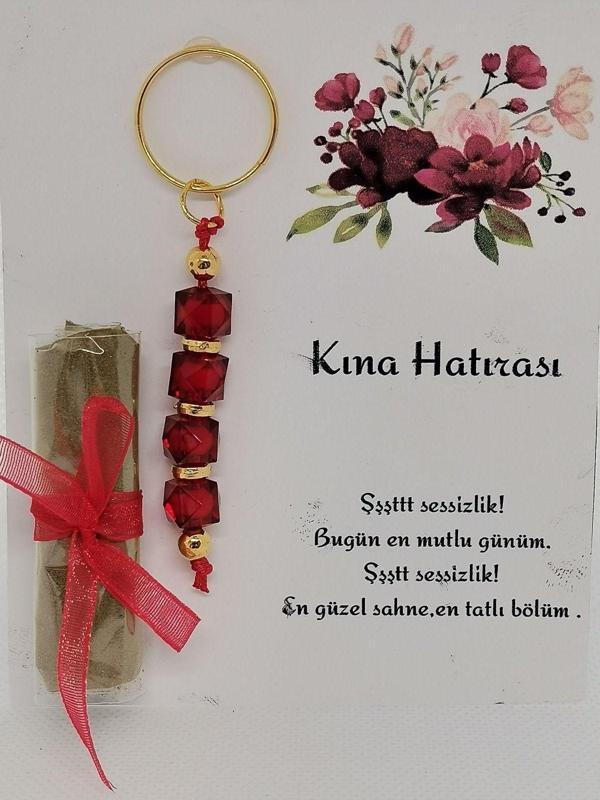 İ&D Baby 75 Adet Kişiye Özel Tasarım Dağıtmalık Hediyelik Kına Ve Anahtarlık - Image 1