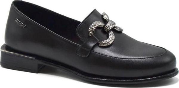 VENÜS 2050132Y KISA TOPUK TOKALI LOAFER DERİ KADIN AYAKKABI - Image 1