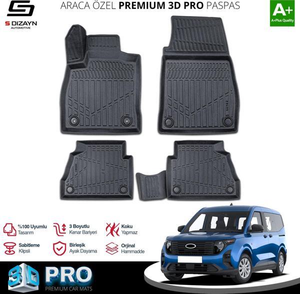 Ford Courier 3D Pro Havuzlu Paspas 2023 Üzeri A+ Kalite - Image 1