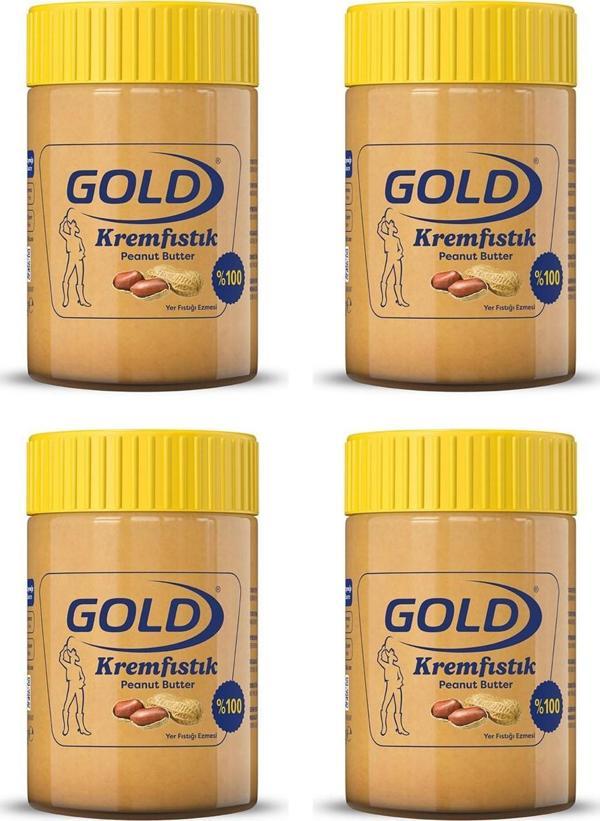 Gold %100 Fıstık Ezmesi 340 gr x 4 Adet - Image 1
