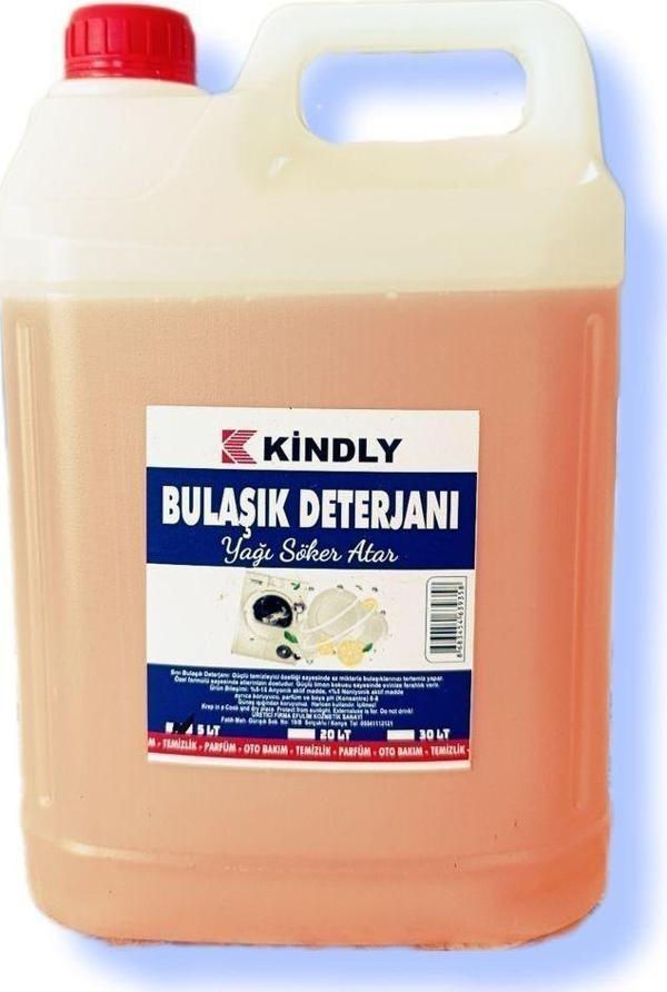 Kindly Elde Yıkama Sıvı Bulaşık Deterjanı Portakal Aromalı Konsantre 3 Etkili Premium 5 Litre - Image 1