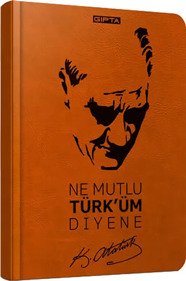 Gıpta Atatürk Deri Kapak Defter 13X21 Çizgili 120 Yaprak (2599) - Image 1