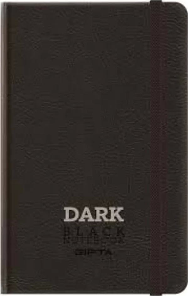 Gıpta Dark Deri Kapak Siyah Defter 13X21 Düz 64 Yaprak (2788) - Image 1