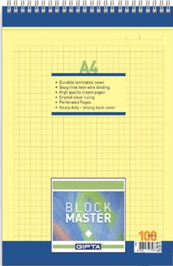 Gıpta Block Master Spiralli Bloknot A4 Çizgili 100 Yaprak (1382) - Image 1