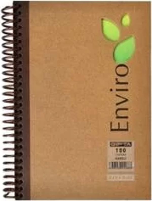 Gıpta Enviro Spiralli Sert Kapak Alli Defter A4 Düz 100 Yaprak Kraft (2919) - Image 1