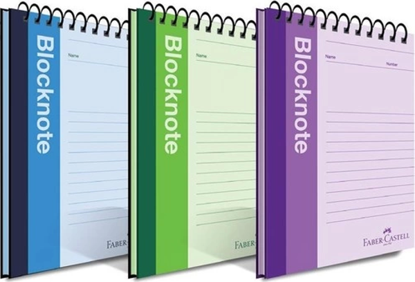 Faber-Castell Canlı Renk Spiralli Bloknot A4 Çizgili 80 Yaprak (5075000409) - Image 1