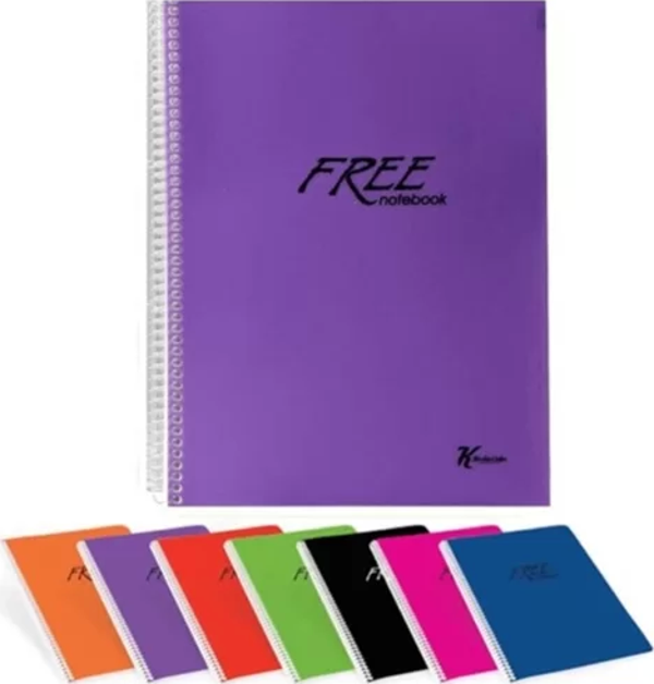 Keskin Free Spiralli Defter A5 Kareli 120 Yaprak (450152) - Image 1