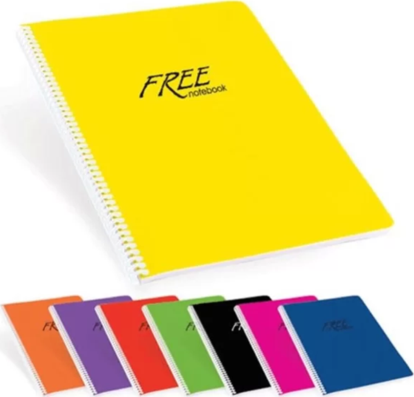Keskin Free Spiralli Defter A5 Kareli 80 Yaprak (450122) - Image 1
