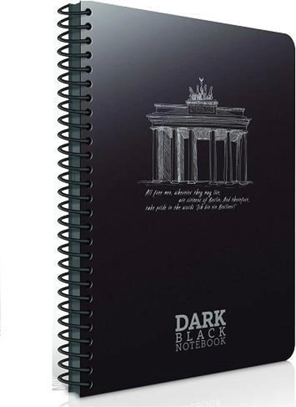 Gıpta Dark Spiralli Siyah Defter 12X17 Düz 50 Yaprak (2674) - Image 1