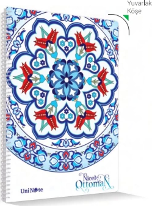 Çınar Nicea Ottoman Spiralli Defter A4 Kareli 96 Yaprak (71711) - Image 1