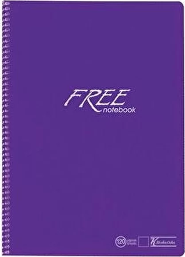 Keskin Free Spiralli Defter A4 Düz 120 Yaprak (320450) - Image 1