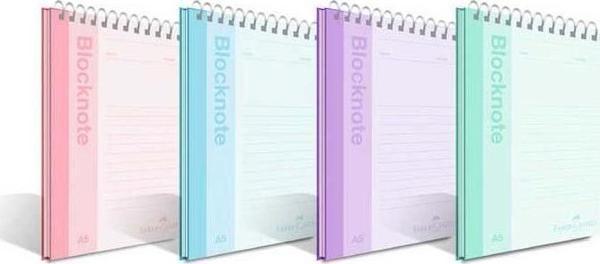 Faber A4 Bloknot 80 Yp. Pastel Renkler Düz 5075000422 - Image 1