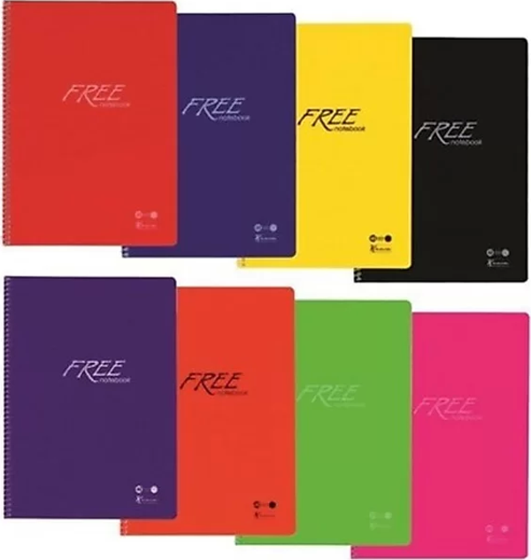 Keskin Free Spiralli Defter A4 Çizgili 100 Yaprak (320441) - Image 1