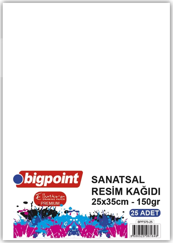 Bigpoint Sanatsal Resim Kağıdı 25X35Cm 150 Gram - 25 Yaprak - Image 1