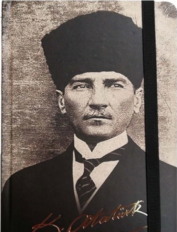 Gıpta Atatürk Spiralli Sert Kapak Defter 13X21 Çizgili 120 Yaprak (3323) - Image 1