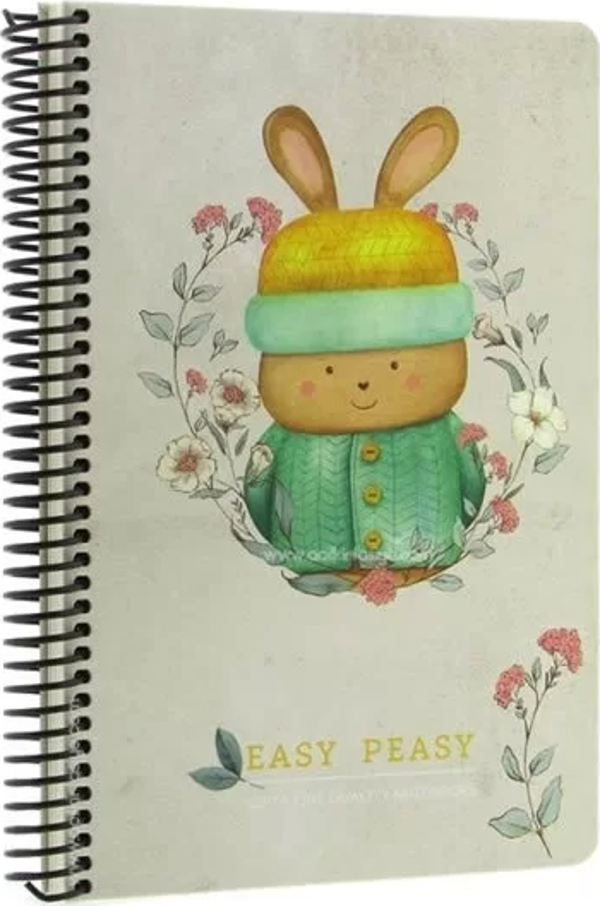 Gıpta Easy Notes Spiralli Sert Kapak Defter 17X24 Kareli 120 Yaprak (4744) - Image 1