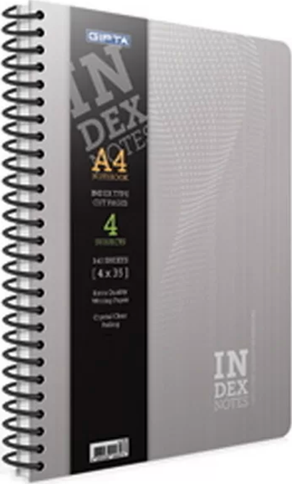 Gıpta İndex Spiralli Sert Kapak Defter 19X26 Çizgili 140 Yaprak (4623) - Image 1