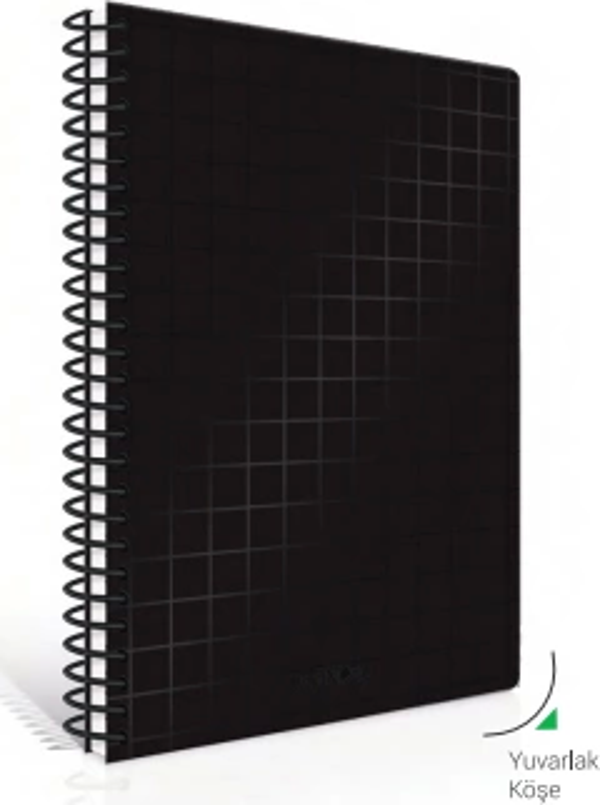Çınar Nero Spiralli Sert Kapak Defter 17X24 Kareli 100 Yaprak (55215) - Image 1