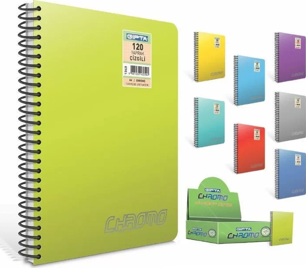 Gıpta Chromo Spiralli Defter A6 Kareli 80 Yaprak (1352) - Image 1