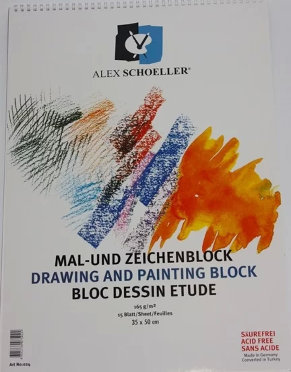 alex schoeller Teknik Çizim Ve Resim Defteri 165 Gr 25X35 Cm - Image 1