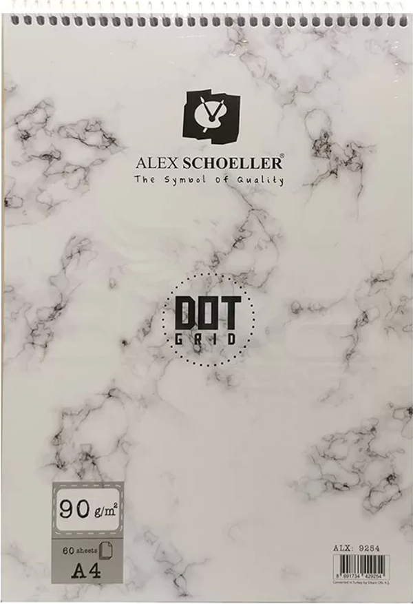 alex schoeller Dot Grid Spiralli Noktalı Çizim Defteri 90G 60 Yaprak - Image 1