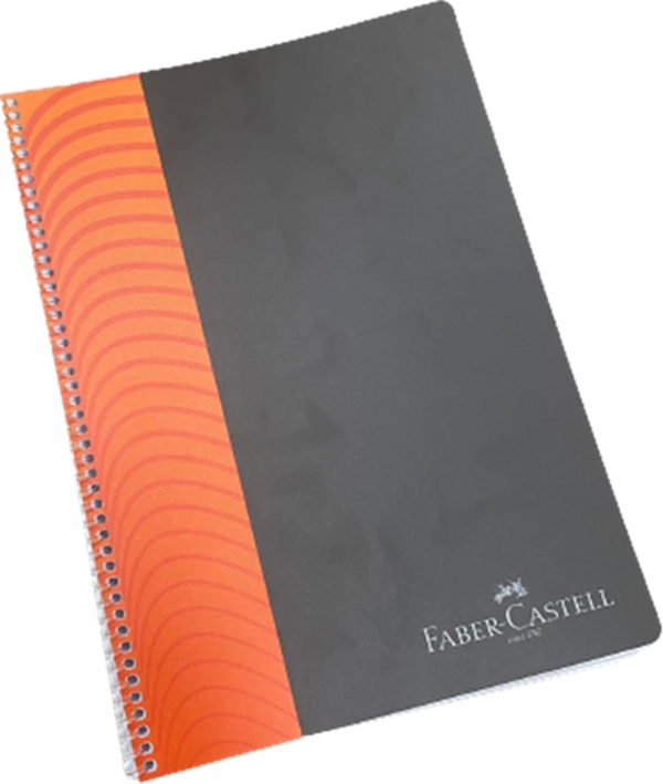Faber-Castell Şeritli Spiralli Defter A4 Çizgili 80 Yaprak (000330) - Image 1