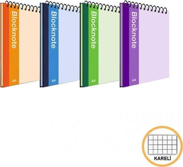 Faber-Castell Bloknot Canlı Renk A4 80 Yaprak Kareli - Image 1