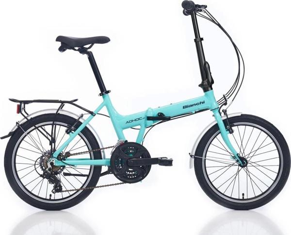 Bianchi Adhoc 21 Folding V Fren 21 Vites 20 Jant Katlanır Bisiklet GN Mat Celeste 38 Kadro - Image 1