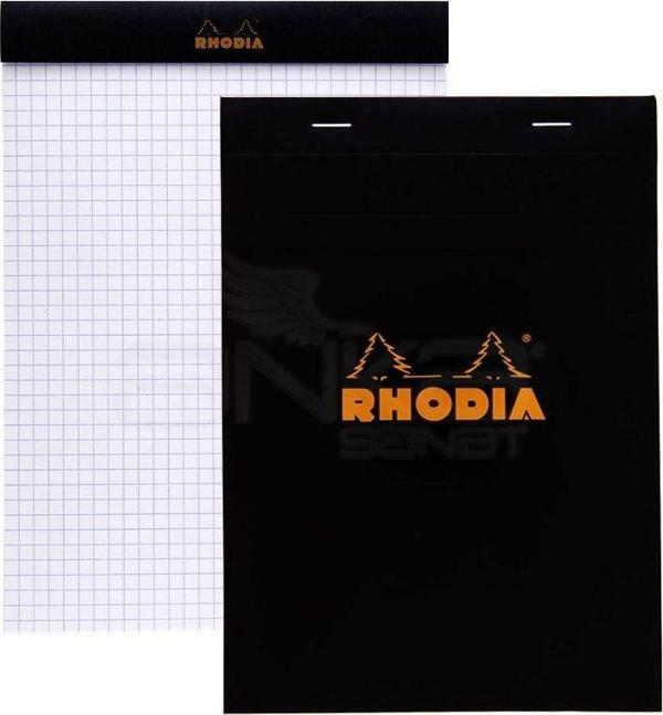 Rhodia Basic Bloknot Siyah Kapak 80G 80 Yaprak 148X210Mm Kareli - Image 1